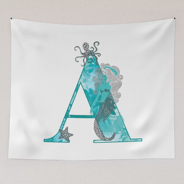 Item preview, Mermaid Monogram A designed and sold by PrettyPersonal.