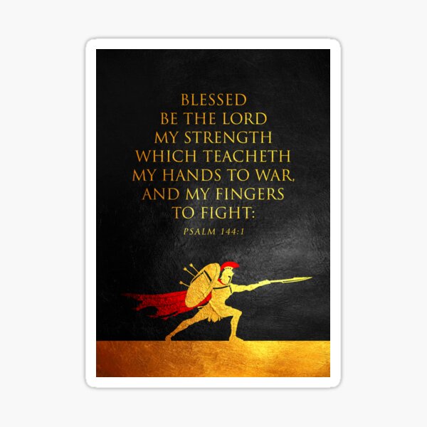 Psalm 144:1 Bible Verse Wall Art Sticker
