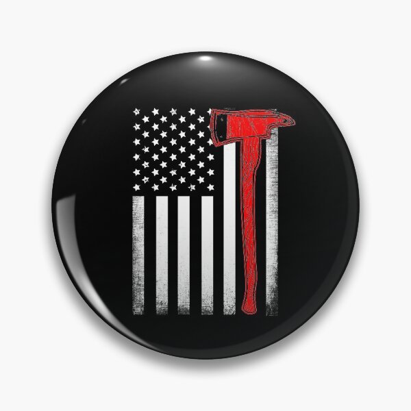 Item preview, Firefighter American Flag Axe Thin Red Line designed and sold by Captain Mood.