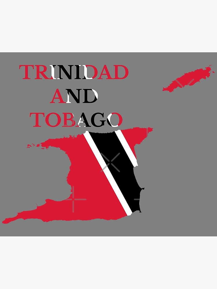 Trinidad And Tobago Flag Map Poster For Sale By Marosharaf Redbubble