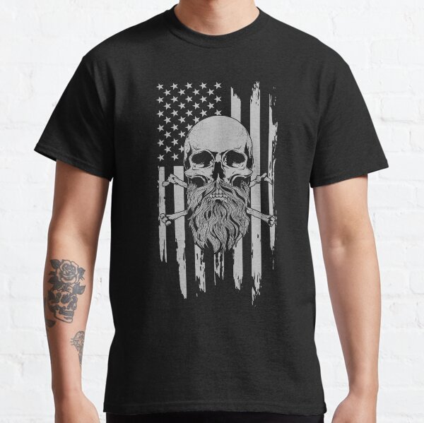 bearded skull t shirt