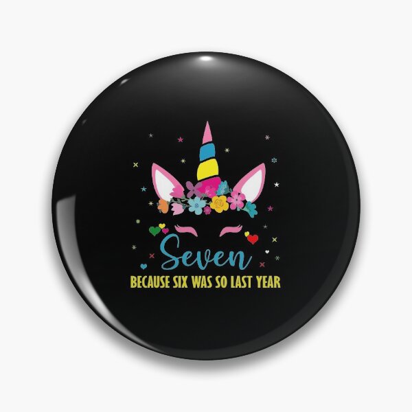 Item preview, Seven because six was so last year Funny 7th Birthday Anniversary Unicorn designed and sold by Md. Manjur Ahamed.