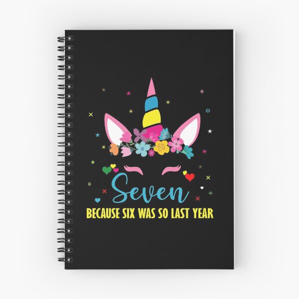 Item preview, Seven because six was so last year Funny 7th Birthday Anniversary Unicorn designed and sold by Md. Manjur Ahamed.