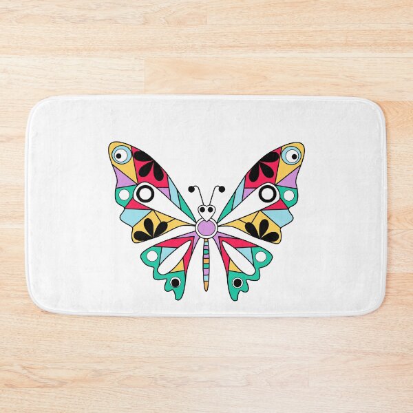 Item preview, Colorful butterfly kids childish cartoon green background designed and sold by fuzzyfox.