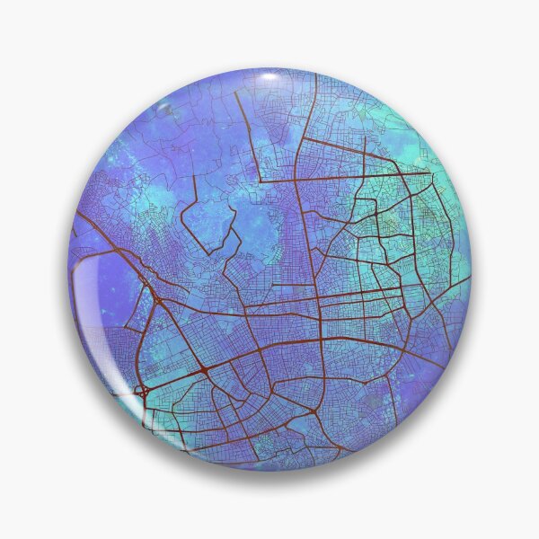 Item preview, Antalya Street Map Art Watercolor Blue Lagoon designed and sold by IvonDesign.