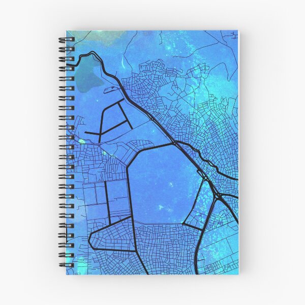 Item preview, Antalya Street Map Art Watercolor Marine Blue designed and sold by IvonDesign.
