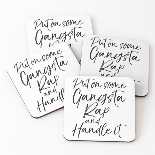 Item preview, Put on Some Gangsta Rap and Handle it Funny Workout Quote designed and sold by TNDesignStudio.