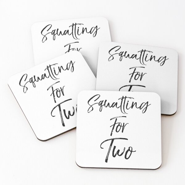 Artikelvorschau, Squatting for Two Pregnancy Funny Workout Quote entworfen und verkauft von TNDesignStudio.