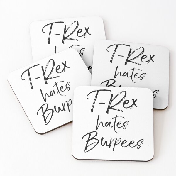 Item preview, T-Rex Hates Burpees Funny Workout Quote designed and sold by TNDesignStudio.
