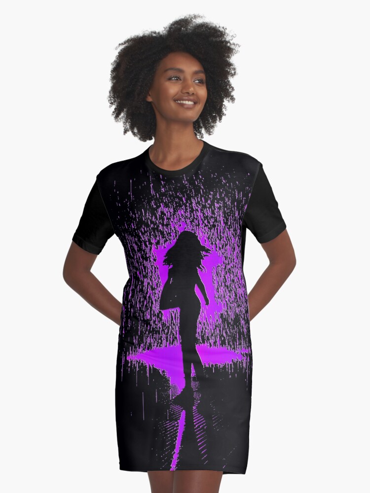 Purple rain t store shirt dress