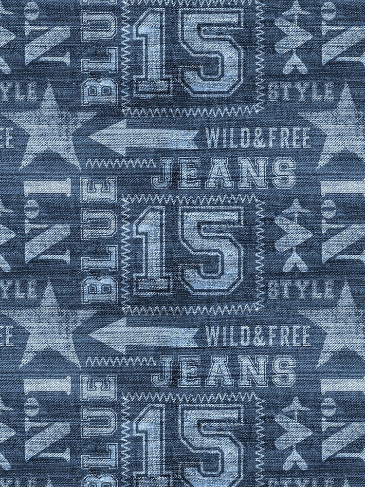 Blue Jeans Denim Design With Typo by sosweet