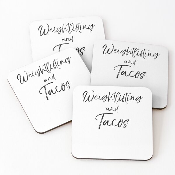 Item preview, Weightlifting and Tacos Funny Workout Quote designed and sold by TNDesignStudio.