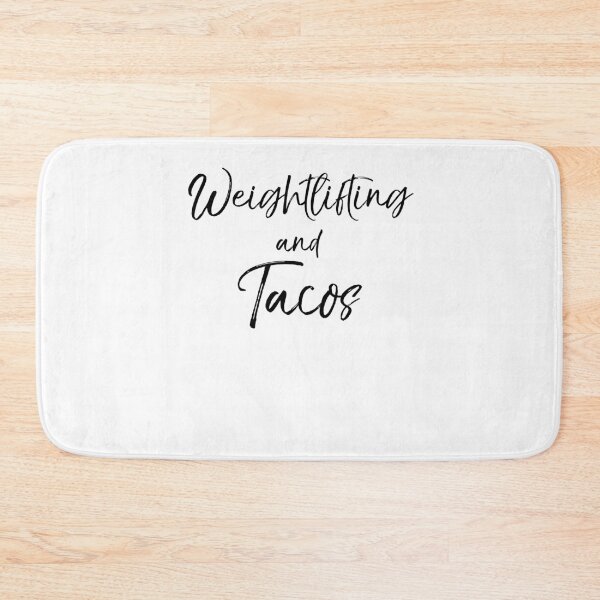 Item preview, Weightlifting and Tacos Funny Workout Quote designed and sold by TNDesignStudio.