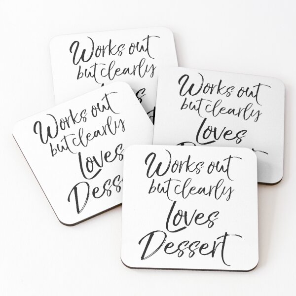 Item preview, Works Out But Clearly Loves Dessert Funny Workout Quote designed and sold by TNDesignStudio.