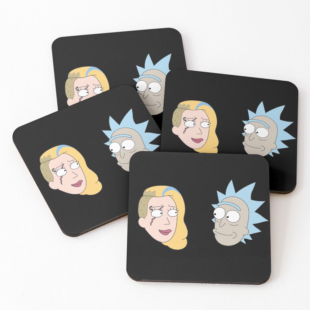 Rick Sanchez and Beth Smith from Rick and Morty ™ Coasters (Set of 4)
