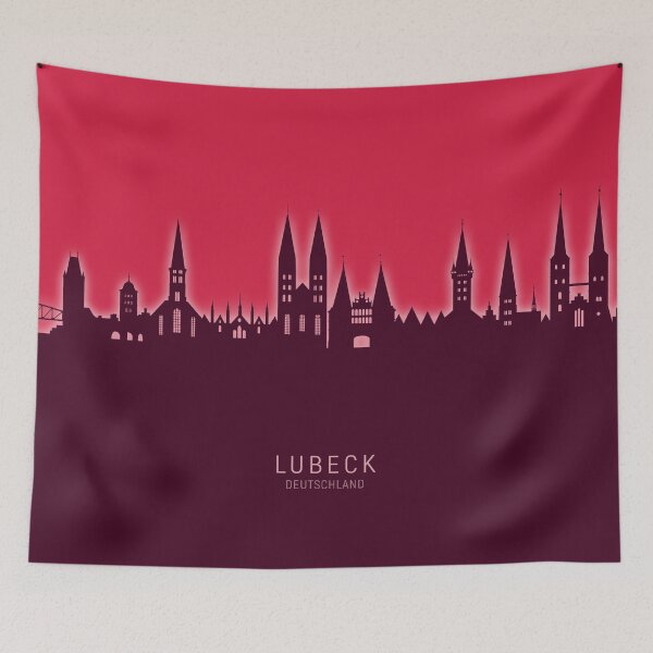 Item preview, Lubeck Germany Skyline designed and sold by ArtPrints.