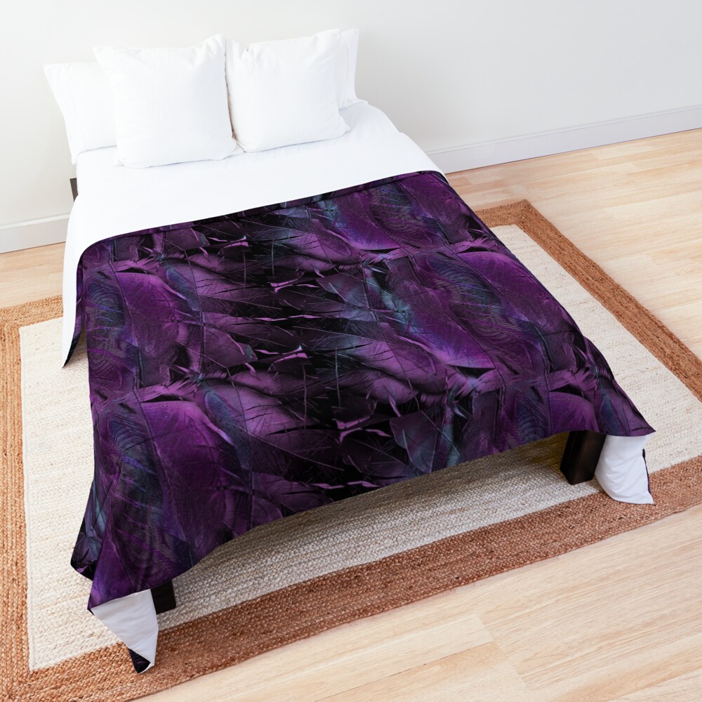 black feather comforter