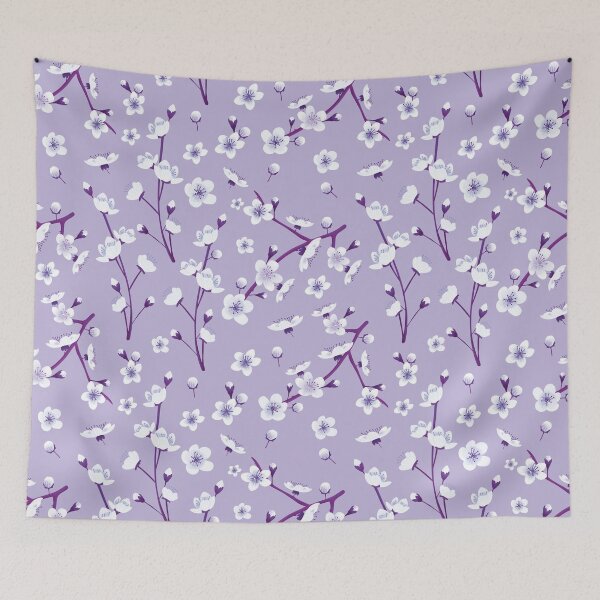 Item preview, Purple cherry tree in the garden designed and sold by Katbydesign.