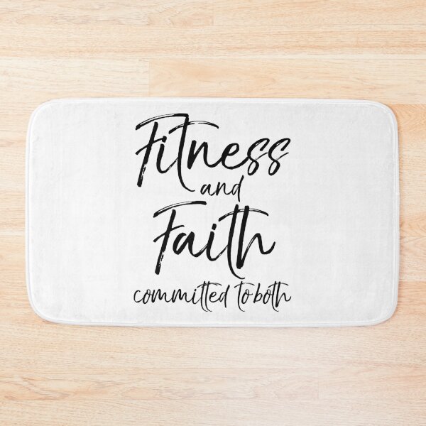 Item preview, Fitness and Faith Committed to Both Workout Quote designed and sold by TNDesignStudio.