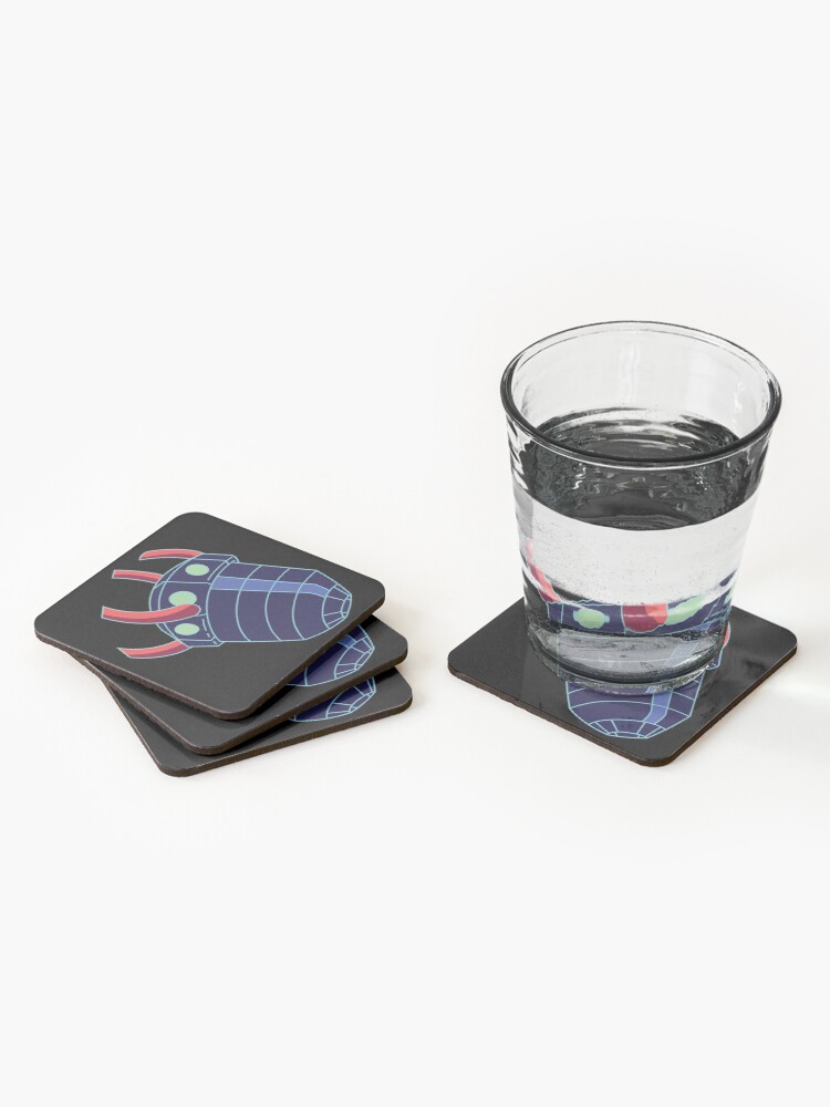Alternate view of Rick Sanchez's Heart Metal Shield from Rick and Morty ™ Coasters (Set of 4)