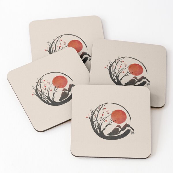 Item preview, Zen Enso Circle and Sakura Tree  designed and sold by k9printart.