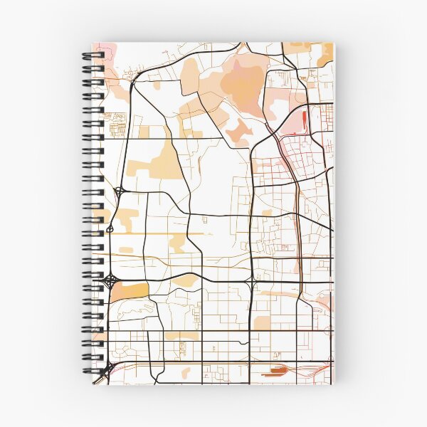 Item preview, Beijing Street Map Art Watercolor Color designed and sold by IvonDesign.