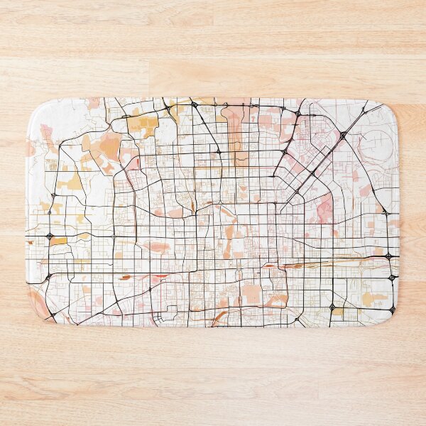Item preview, Beijing Street Map Art Watercolor Color designed and sold by IvonDesign.