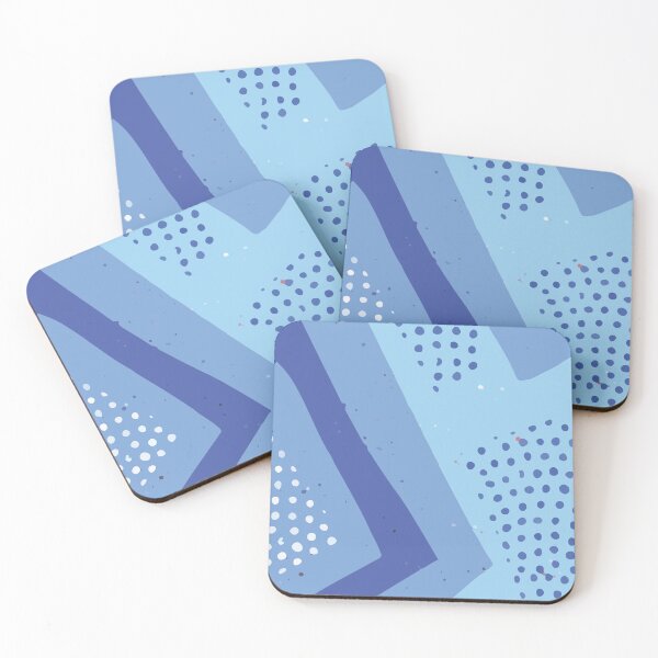 Item preview, Abstract Modern Contemporary Monochromatic Background in Blue Color GC-118-4 designed and sold by GraphicCharms.