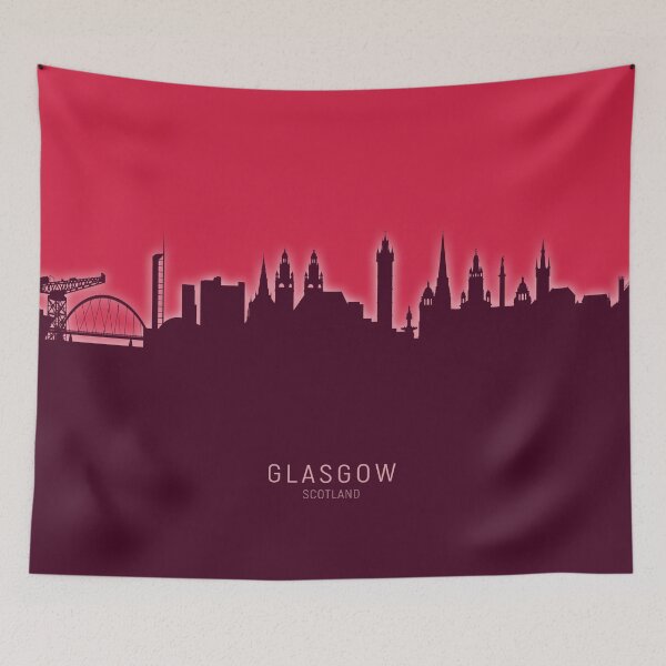 Item preview, Glasgow Scotland Skyline designed and sold by ArtPrints.