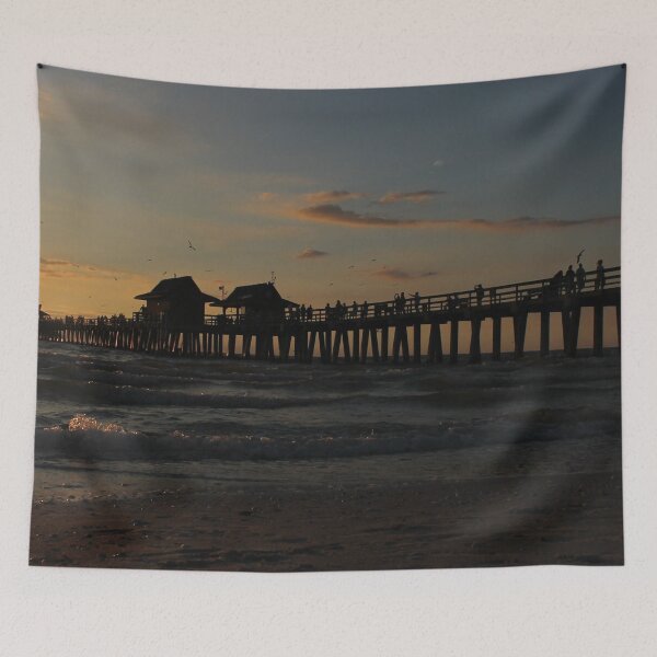 Item preview, The Pier at Naples at Sunset designed and sold by cuprum.
