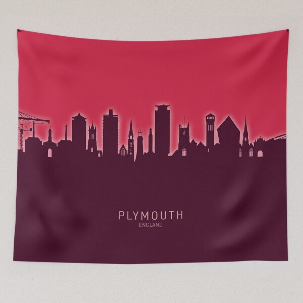 Item preview, Plymouth England Skyline designed and sold by ArtPrints.