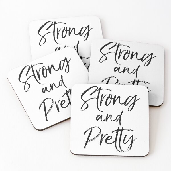 Item preview, Strong and Pretty Workout Quote designed and sold by TNDesignStudio.