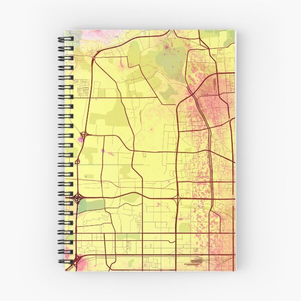 Item preview, Beijing Street Map Art Watercolor Flower Colors designed and sold by IvonDesign.