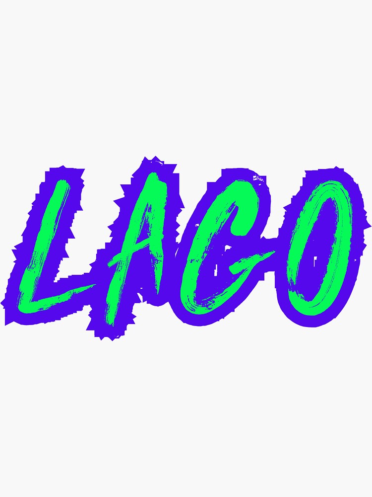 "ELECTRIC NEON LAGO" Sticker for Sale by kylemacmac Redbubble