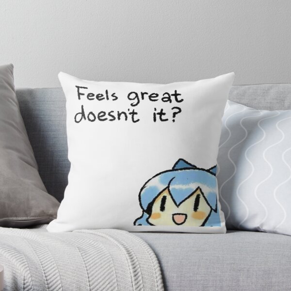 Cirno Feels Great Throw Pillow