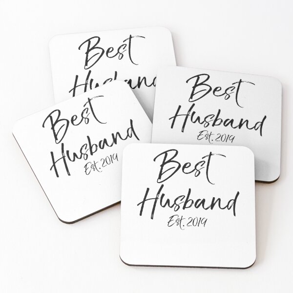 Artikelvorschau, Best Husband Est. 2019 Matching Bride & Groom Gifts entworfen und verkauft von TNDesignStudio.