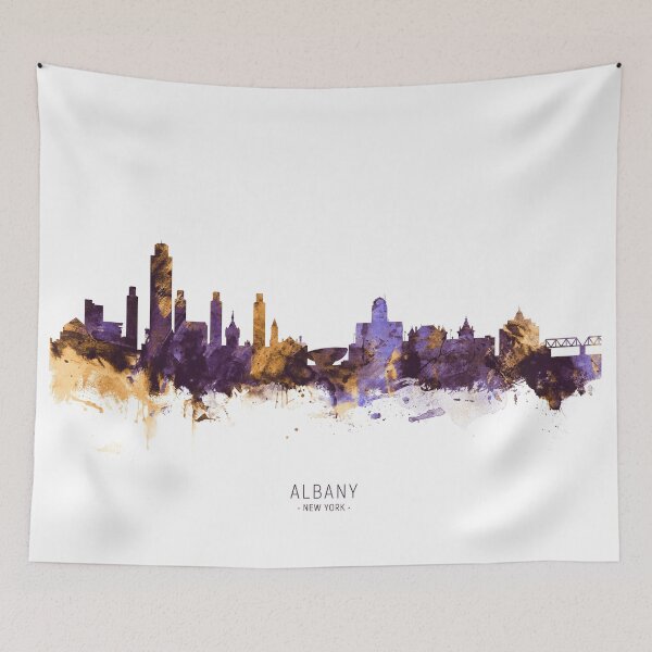 Aperçu de l'œuvre Albany New York Skyline créée et vendue par ArtPrints.