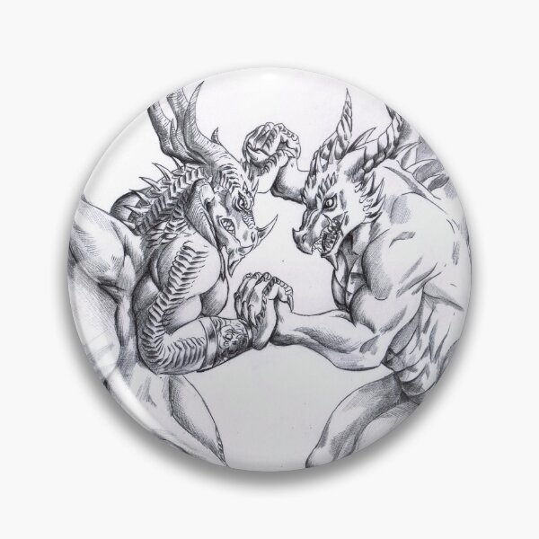 Item preview, Dragon Clinch (black and white) designed and sold by Furiarossa.