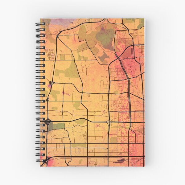 Item preview, Beijing Street Map Art Watercolor Lava Eruption designed and sold by IvonDesign.