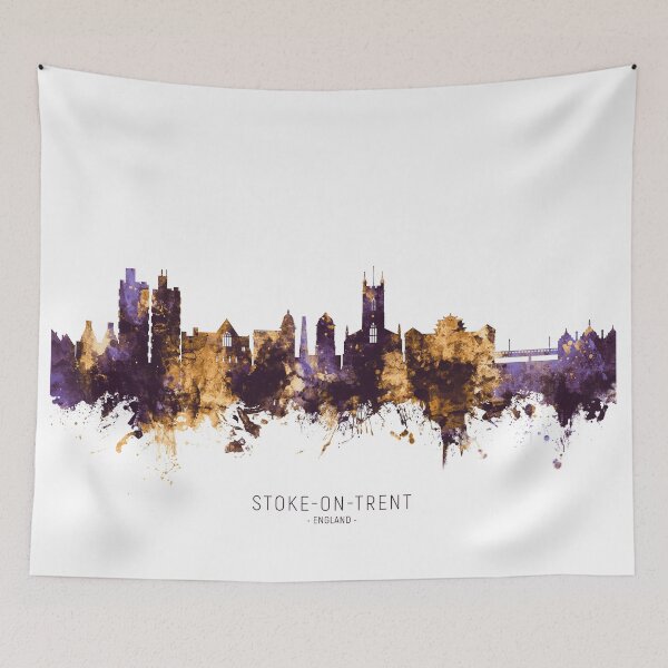 Item preview, Stoke-on-Trent England Skyline designed and sold by ArtPrints.