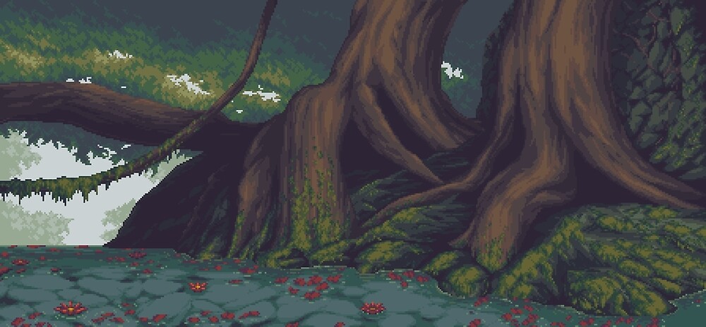 Pixel Forest by zedotagger.