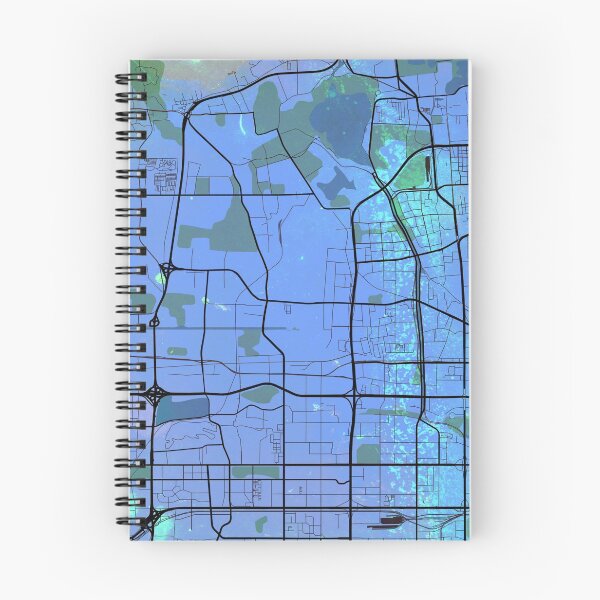 Item preview, Beijing Street Map Art Watercolor Blue Lagoon designed and sold by IvonDesign.