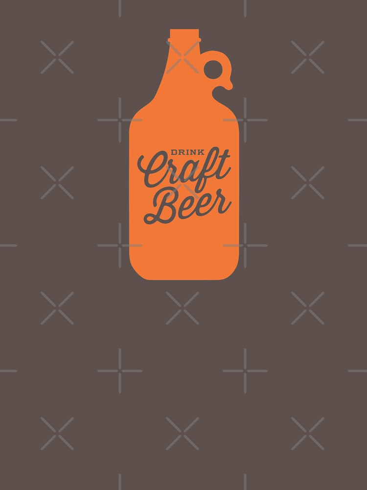 "Drink Craft Beer Growler (Orange)" Tshirt for Sale by BYRNENYC