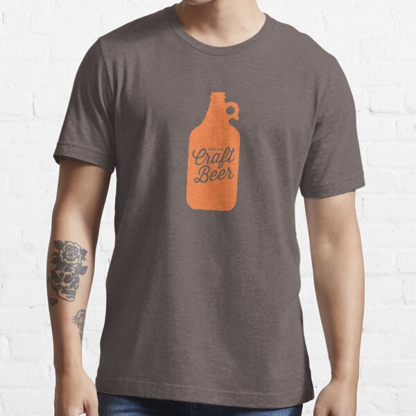 "Drink Craft Beer Growler (Orange)" Tshirt for Sale by BYRNENYC