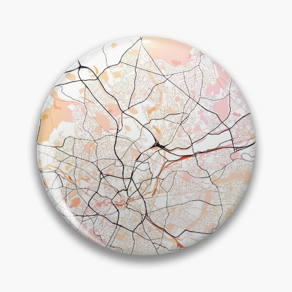 Item preview, Birmingham Street Map Art Watercolor Color designed and sold by IvonDesign.