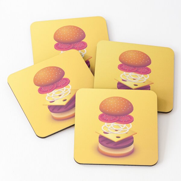 Item preview, Burger Isometric 3D Deconstructed Yellow designed and sold by VoodooCircus.
