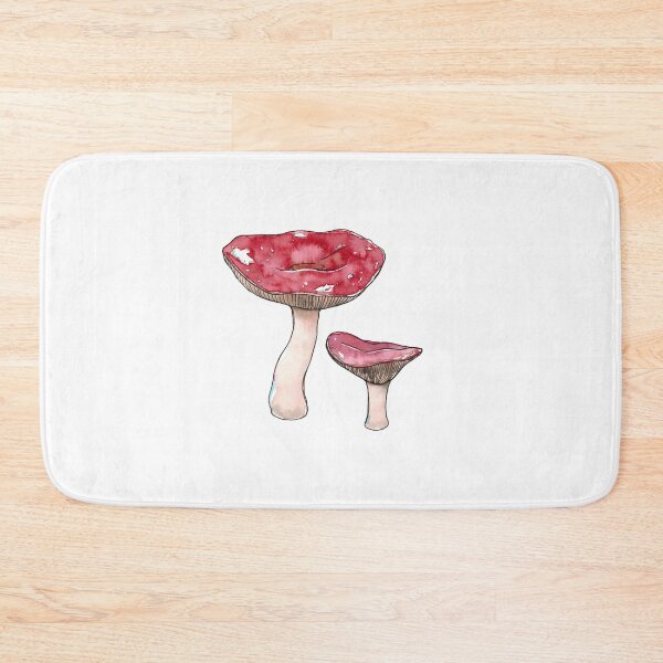Item preview, Watercolor hand drawn illustration of Russula Mushroom designed and sold by FuzzyLogicKate.