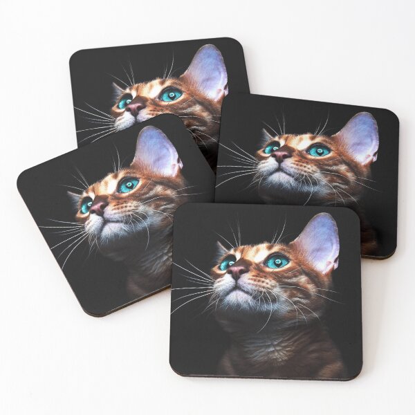 Item preview, Little cat on black background designed and sold by philippe souvy.