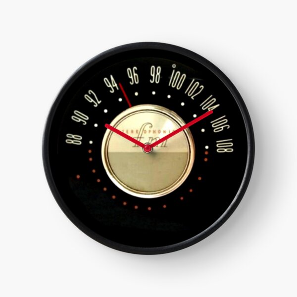 Item preview, Vintage FM Radio Dial Clock designed and sold by KALEIDOSCOPE UK.