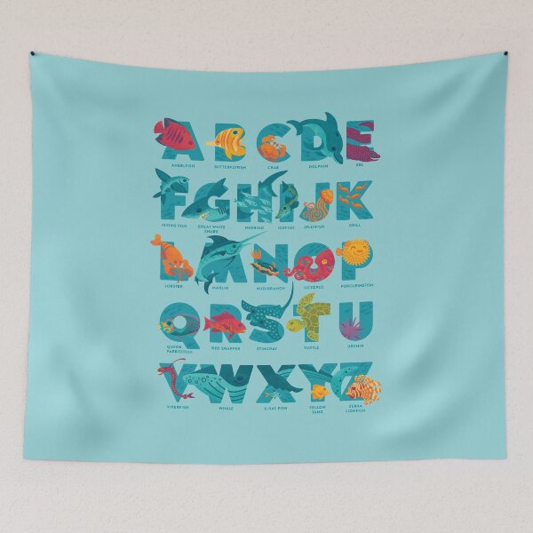 Item preview, Aqualphabet : Cyan (labelled) designed and sold by Wayne Minnis.